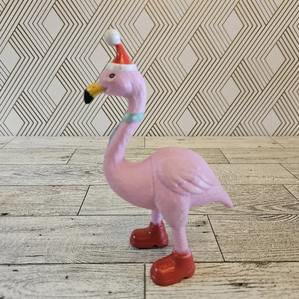 Ankyo Lot of 3 Party Animals Christmas Pink Flamingo Elephant Pig Figures